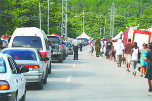 Seeing red at Chaguaramas